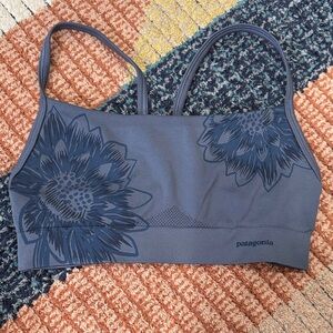 Patagonia Women's Navy Floral Sports Bra